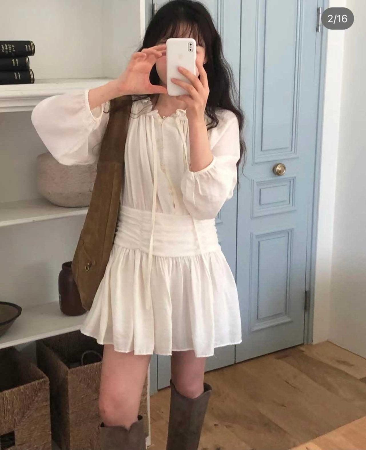 Soft Muse Smocked Mini Dress - Luckyplanetusa