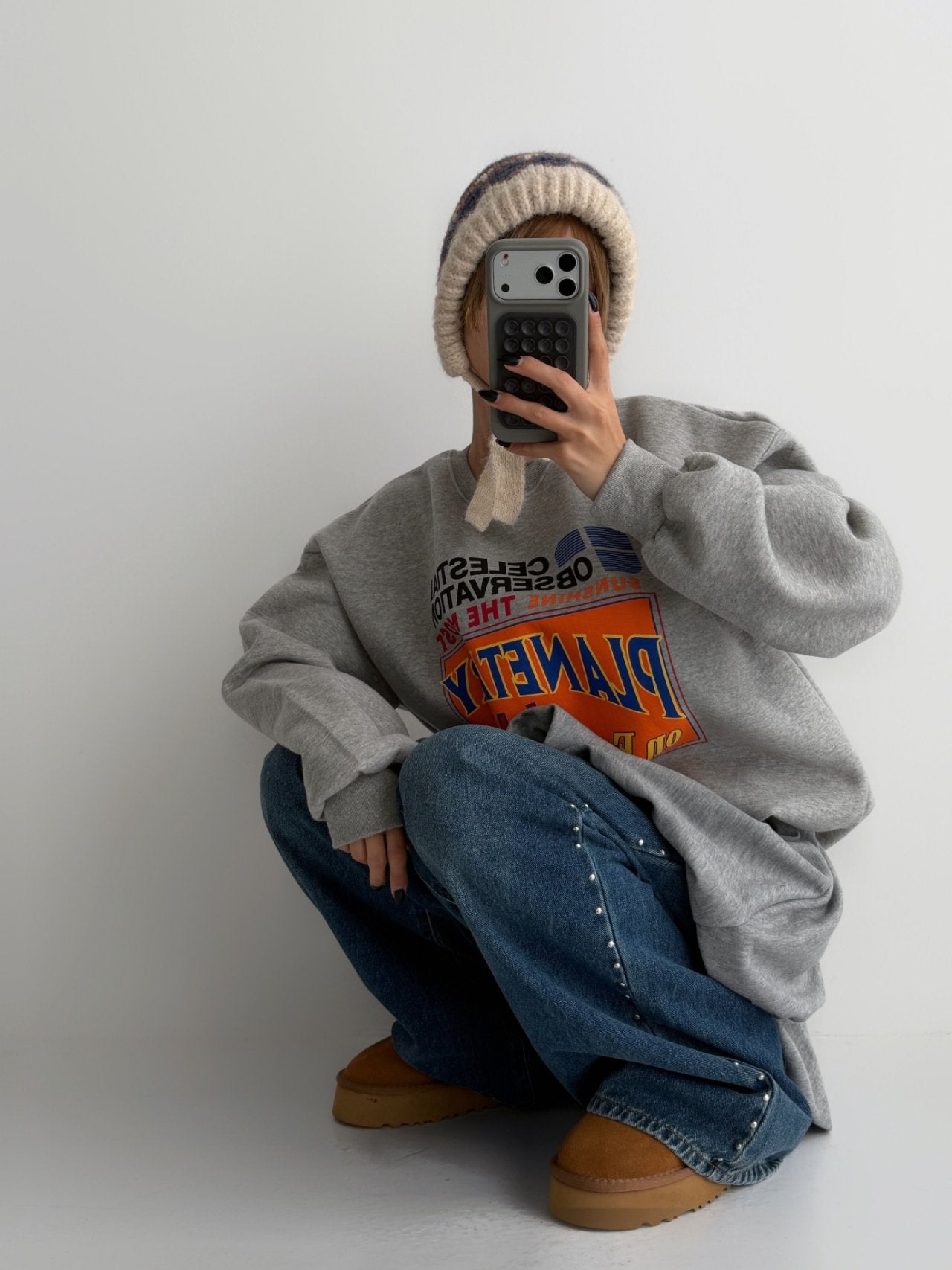 Planetary Life Graphic Sweatshirt Made in Korea