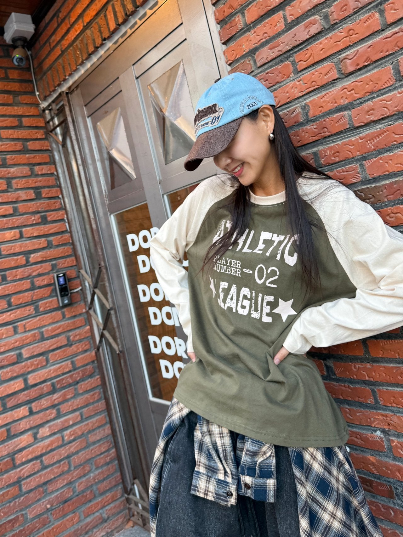 Vintage Athletic Raglan Long Sleeve Tee