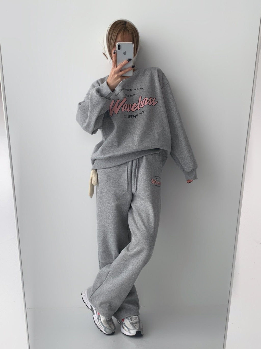 Wavebass Fleece-Lined Sweat Set – Top & Bottom (Unisex Fit) Cozy Daily Loungewear Set
