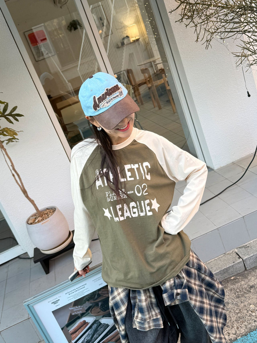 Vintage Athletic Raglan Long Sleeve Tee