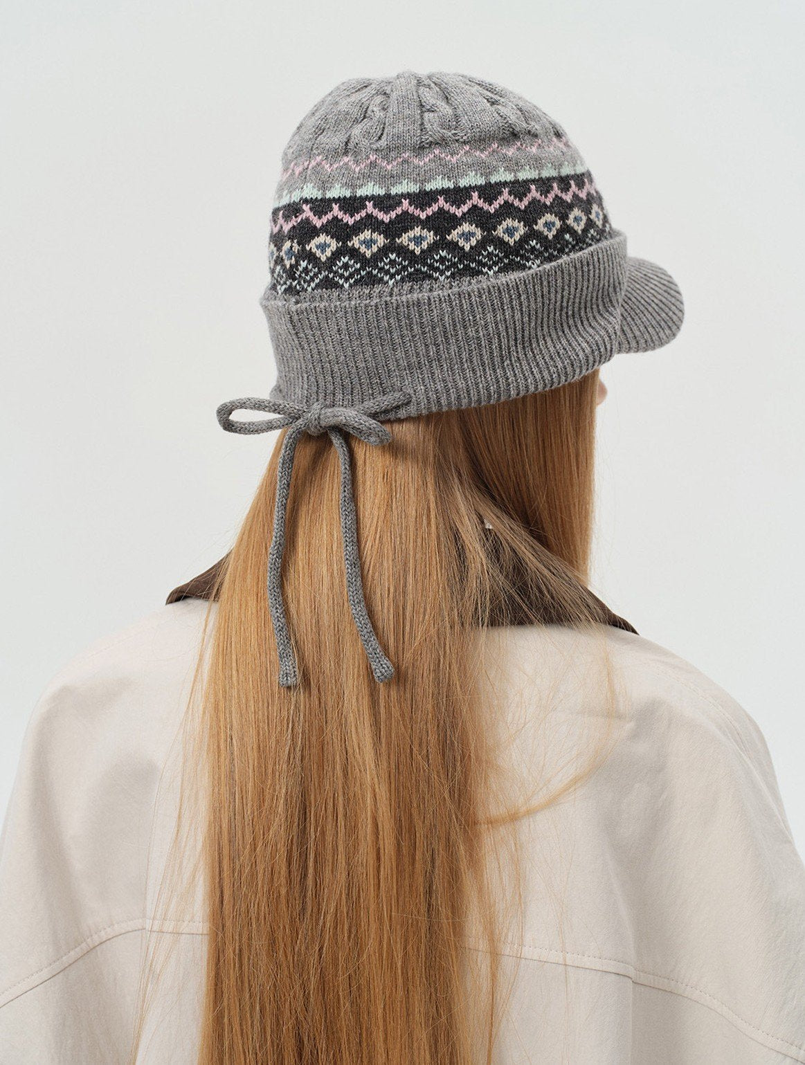Nordic Wool Knit Brim Beanie