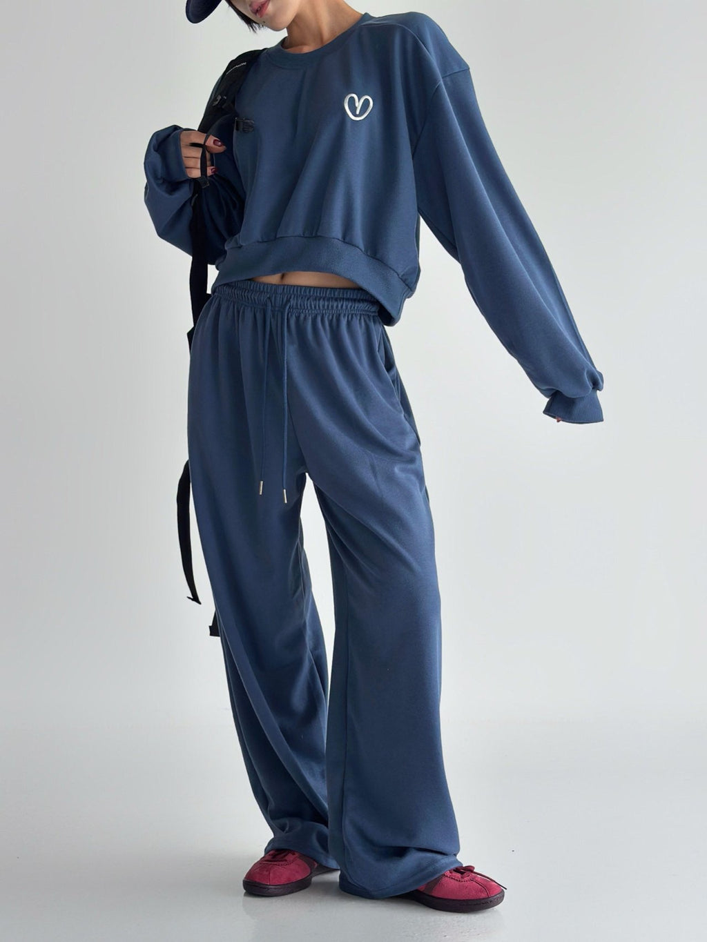 Ultra Soft Relax Fit Daily Training Set Loose Crop length