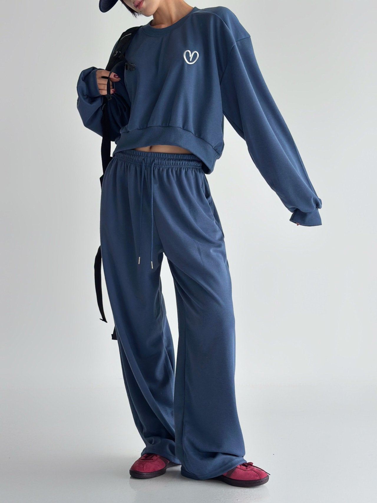 Ultra Soft Relax Fit Daily Training Set Loose Crop length