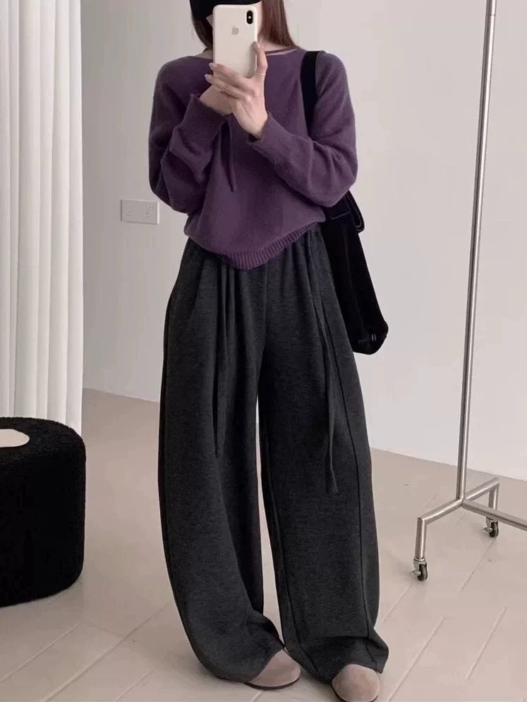 Luna Belted Wide Fleece Pants