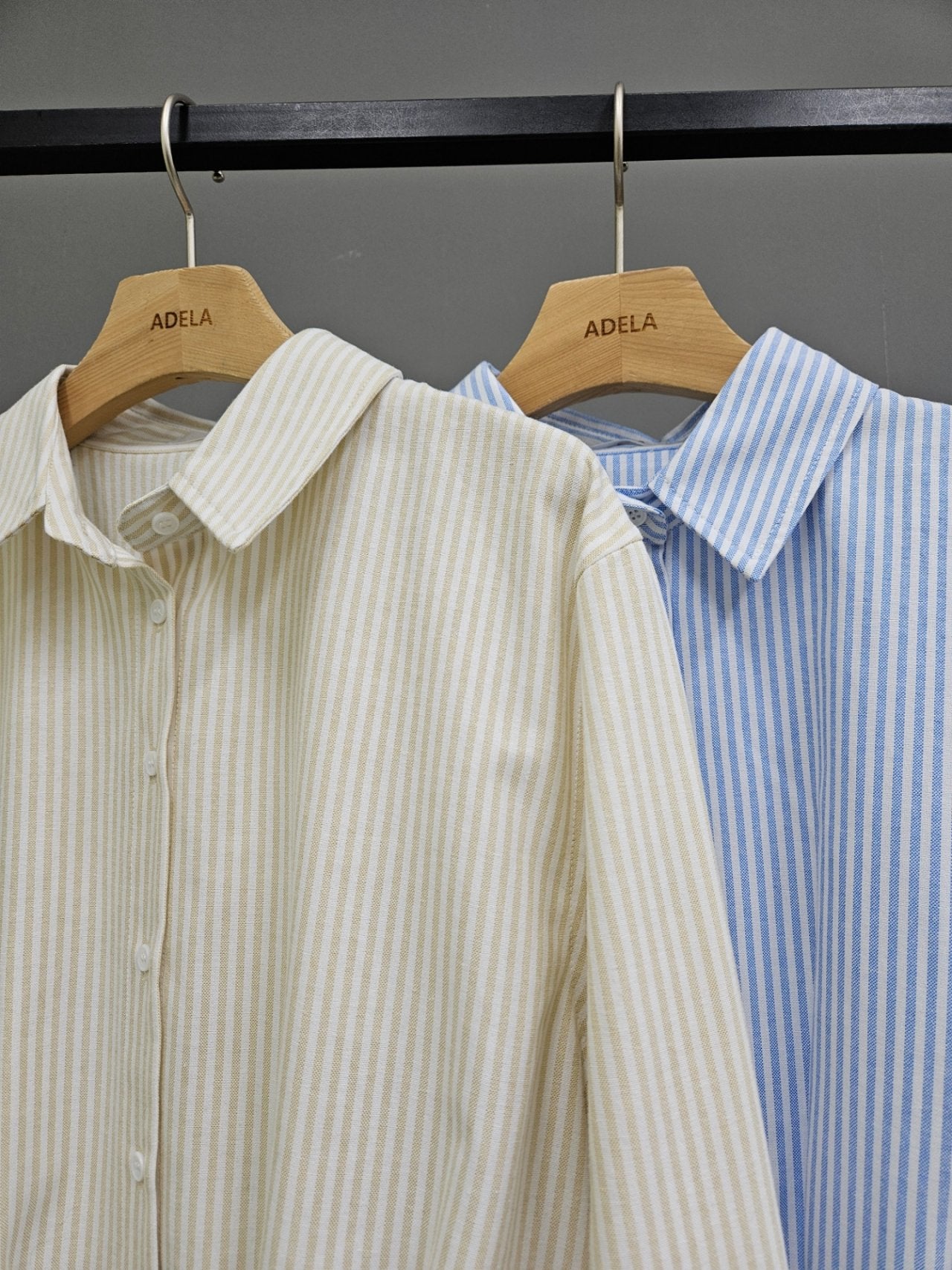 Classic Cropped Stripe Shirt Made in Korea