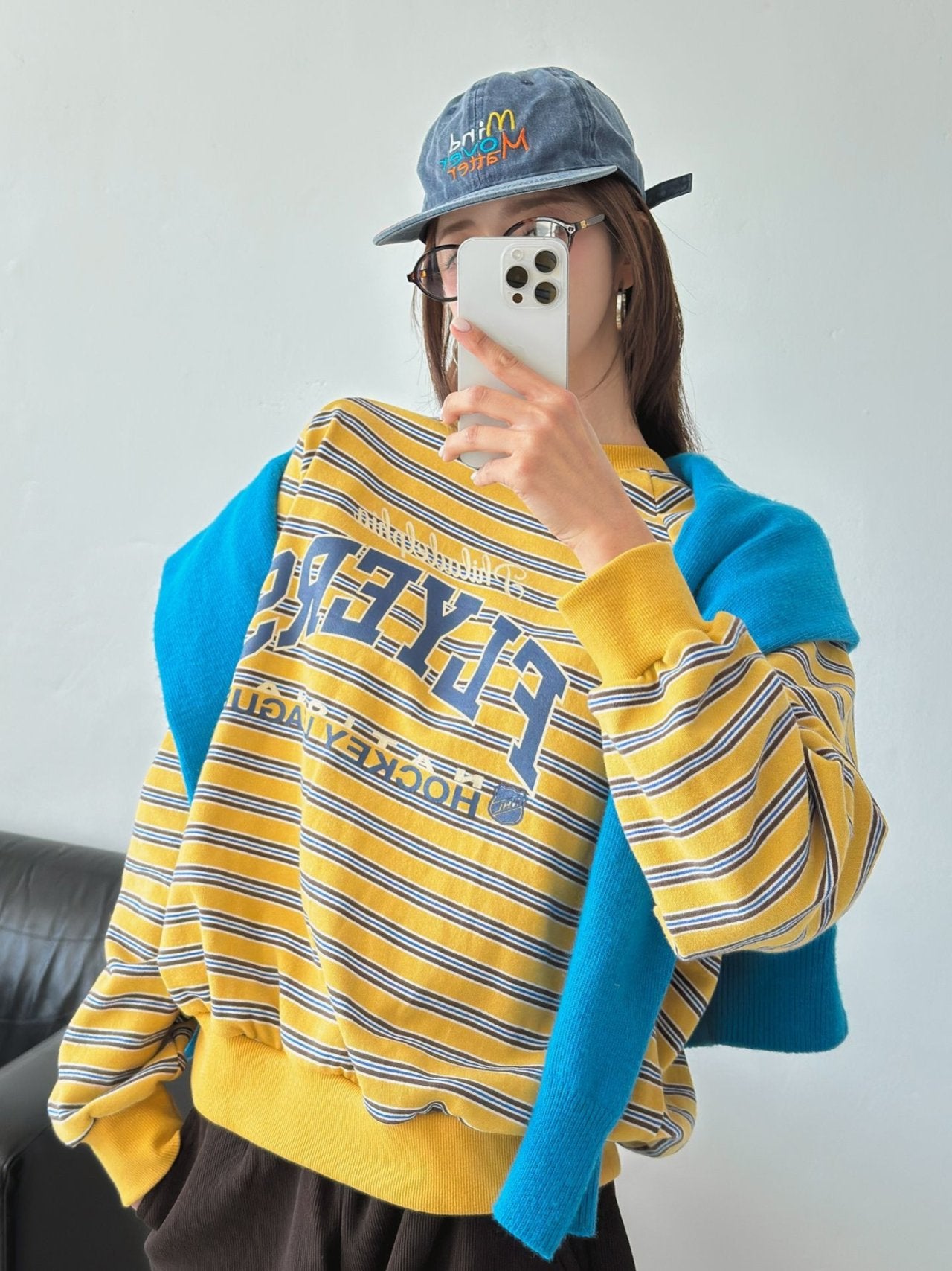 Philly Flyers Striped Cotton Sweatshirt