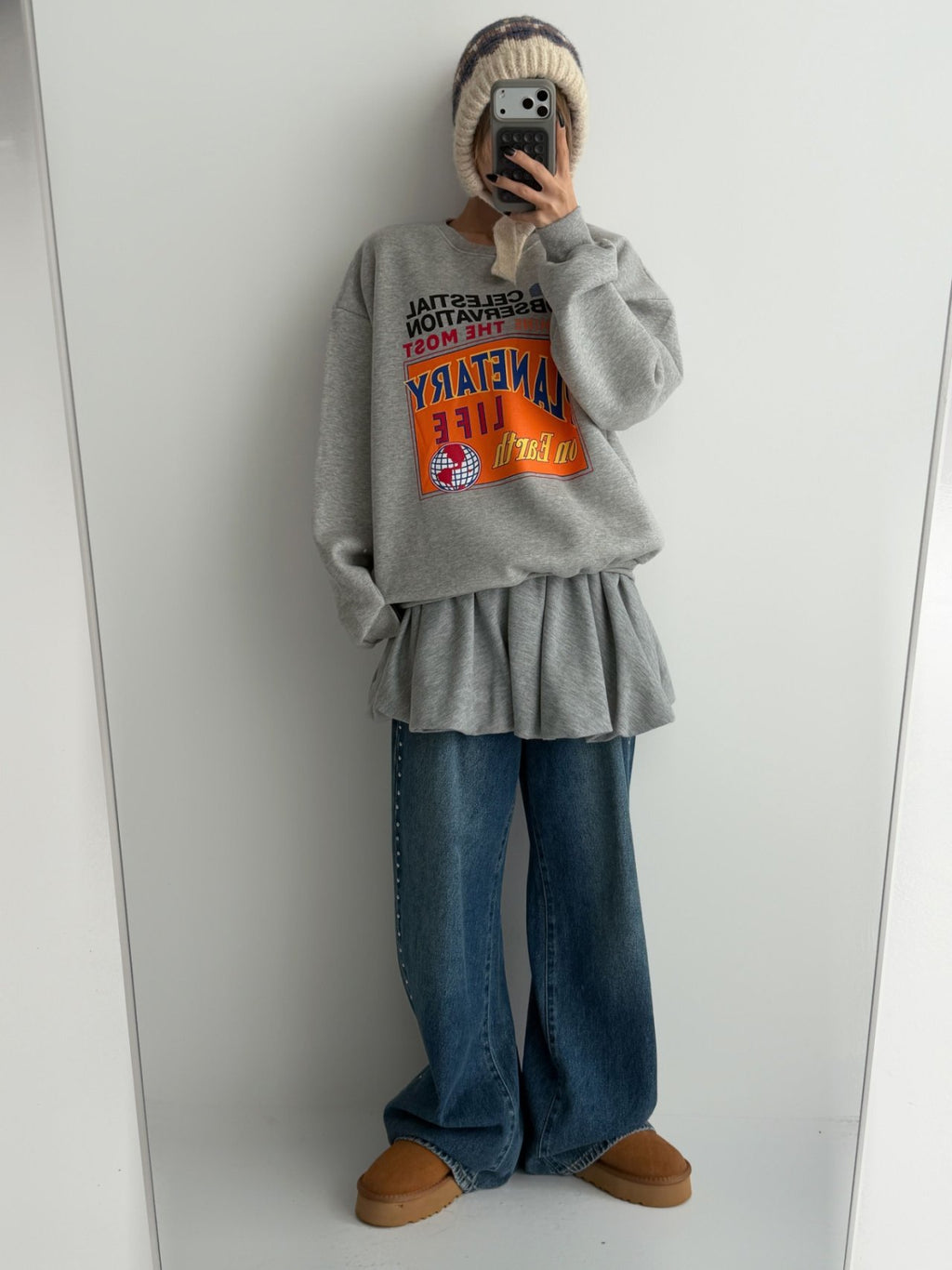 Planetary Life Graphic Sweatshirt Made in Korea