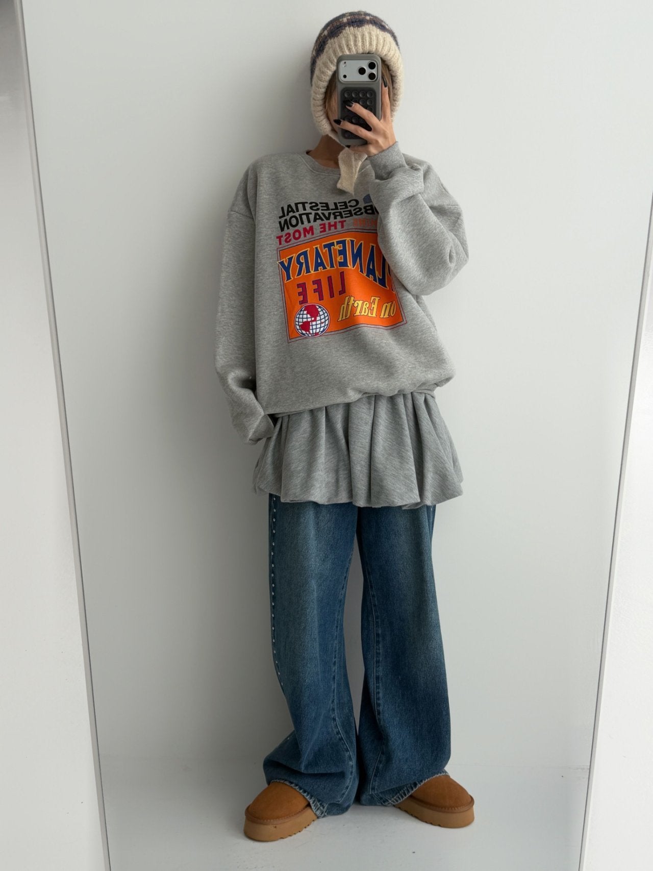 Planetary Life Graphic Sweatshirt Made in Korea