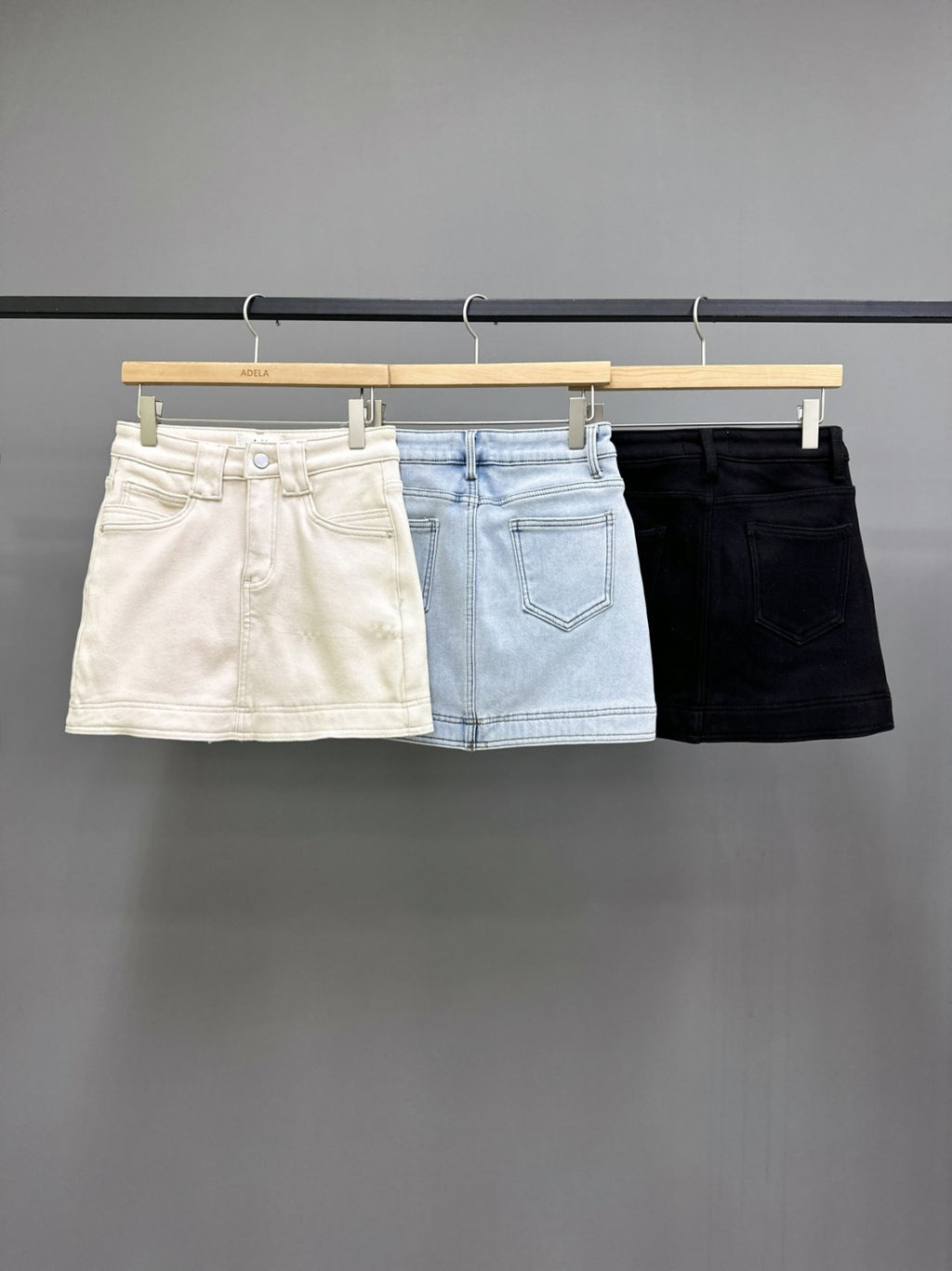 Cozy Fleece-Lined Daily Denim Skirt