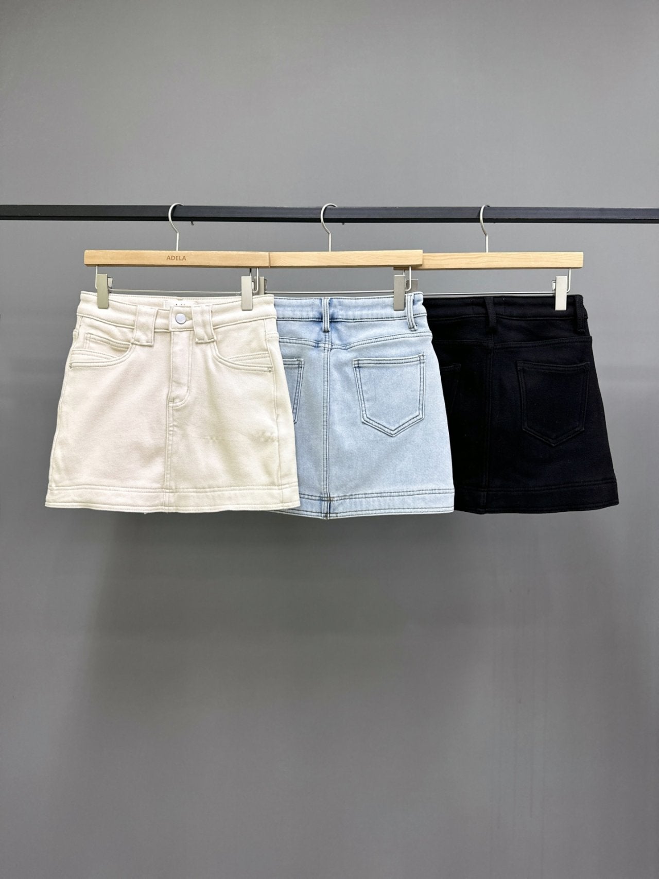 Cozy Fleece-Lined Daily Denim Skirt