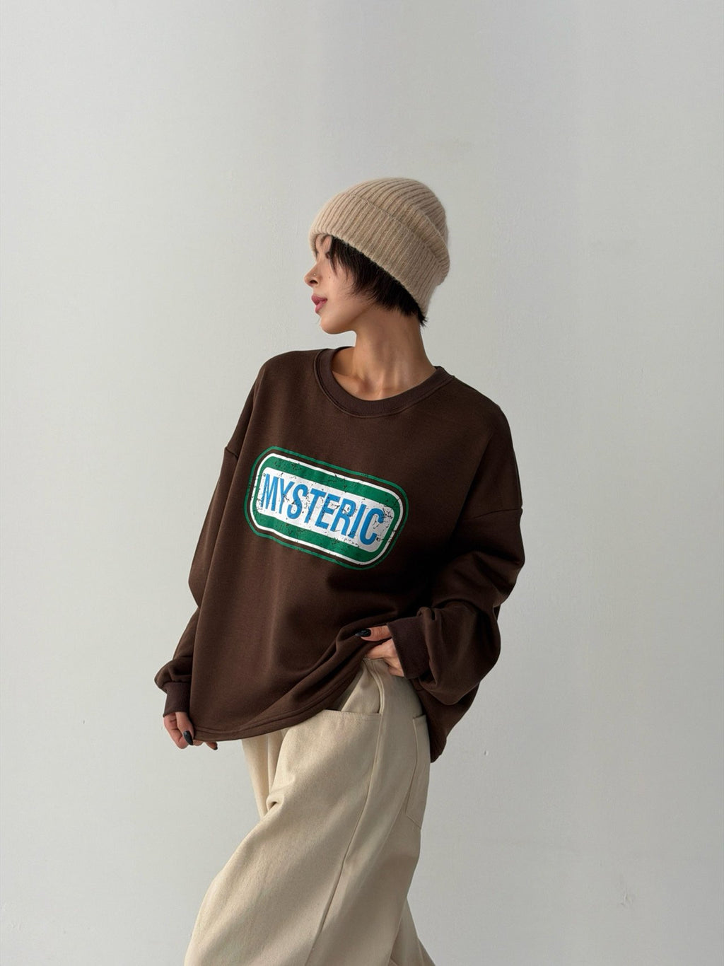 MYSTERIC Big-Size Overfit Sweatshirt