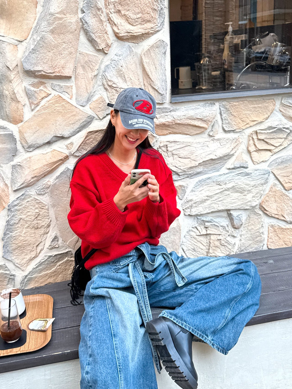 Soft Balance V-Neck Relaxed Knit Sweater Made in Korea