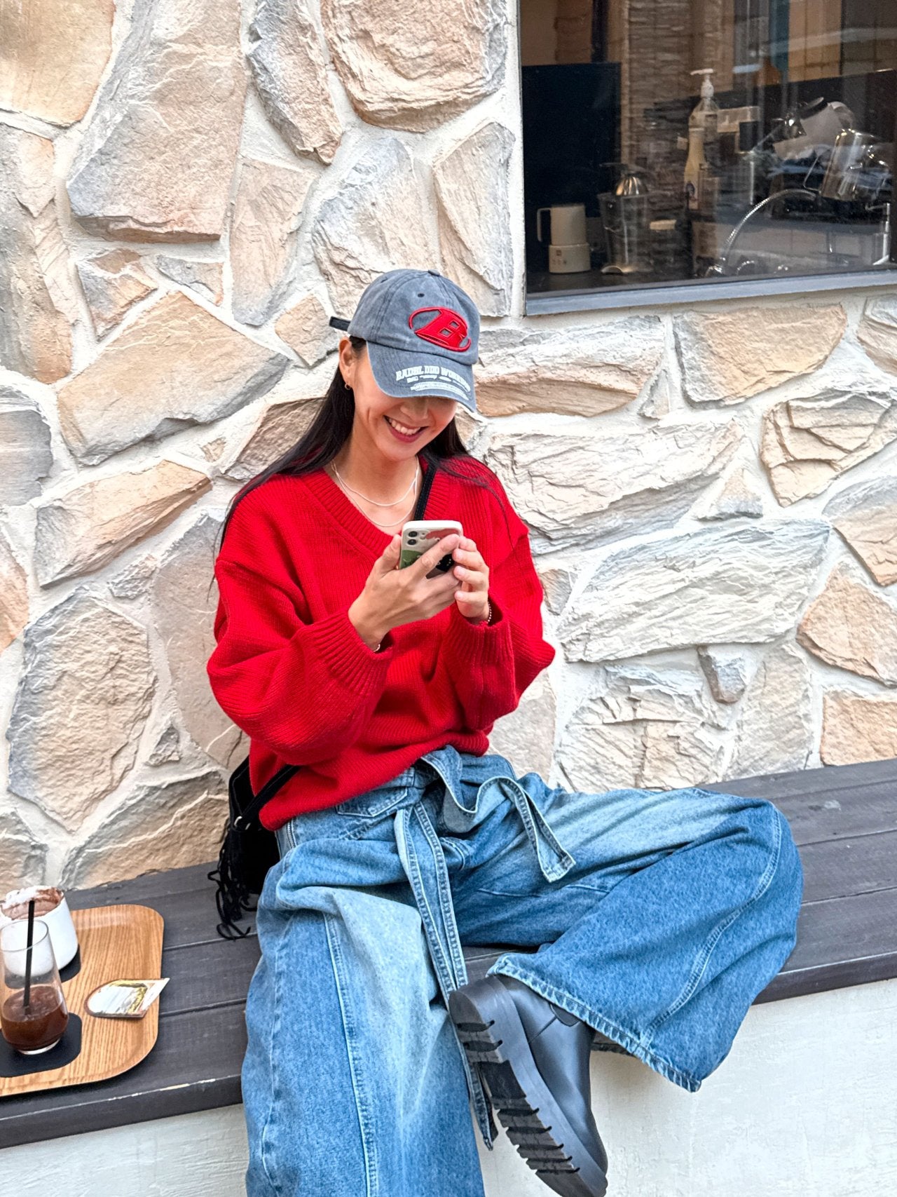 Soft Balance V-Neck Relaxed Knit Sweater Made in Korea