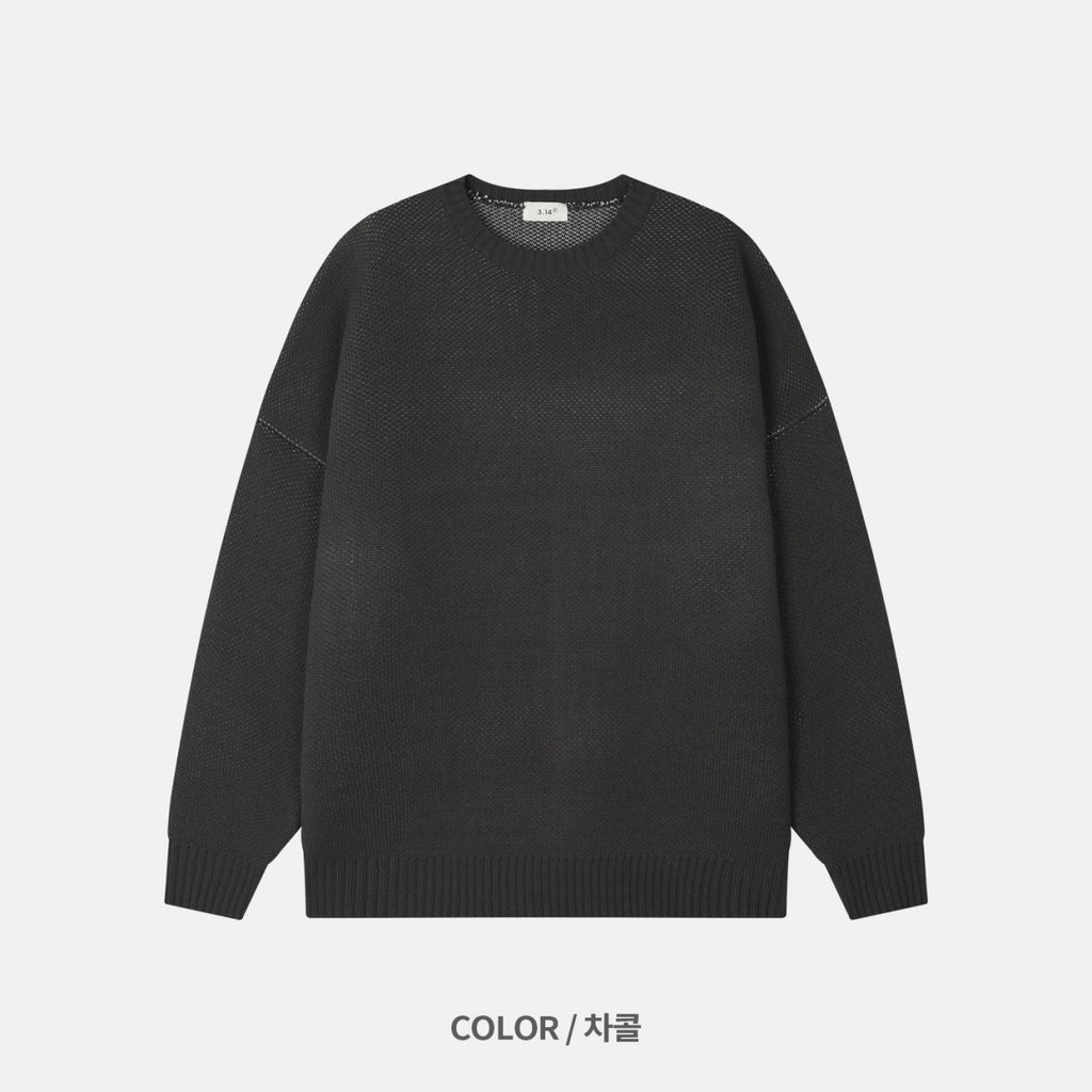 Following Hand-Brushed lettering Jacquard Knit Sweater Made in Korea