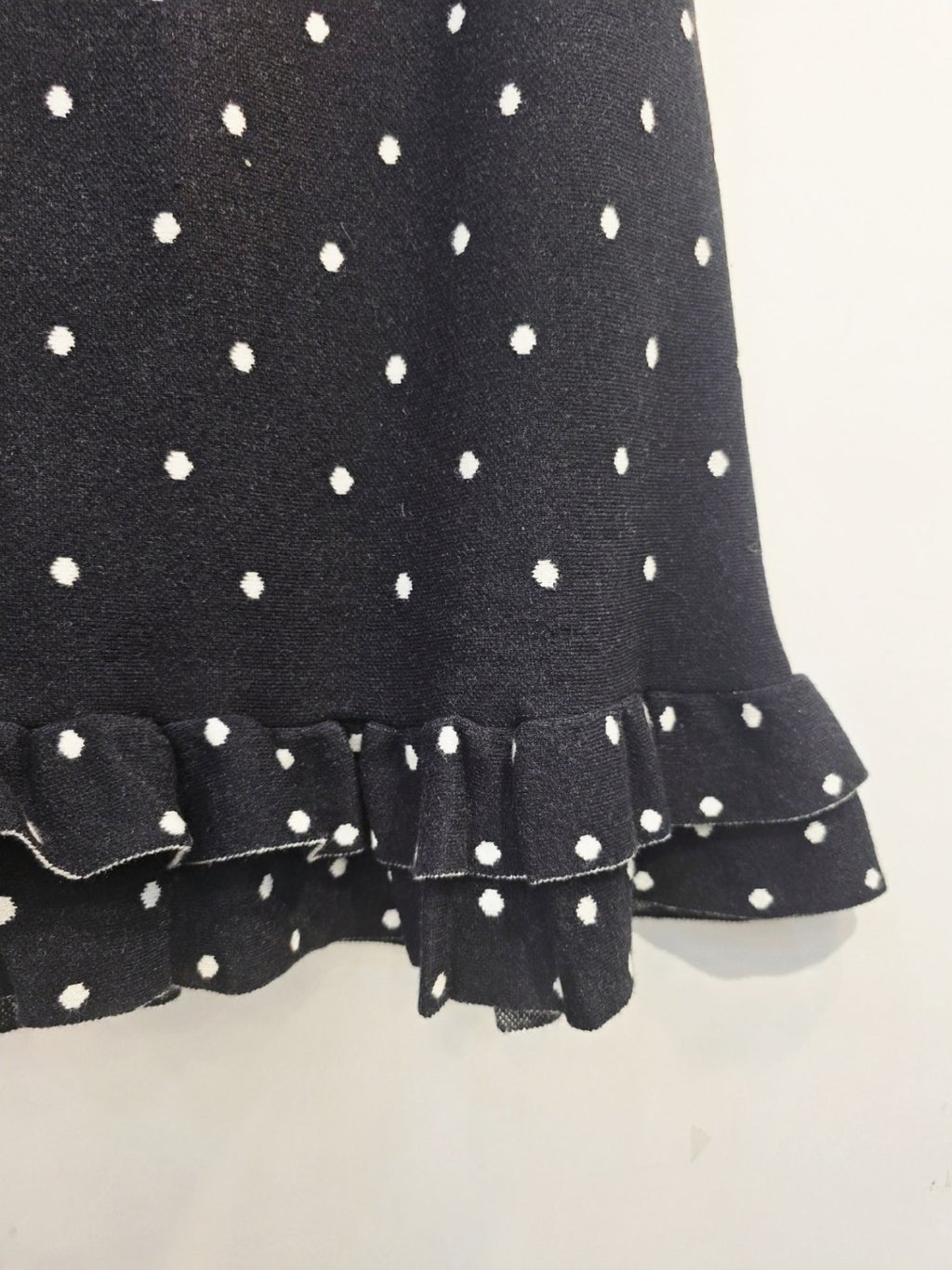 Romantic Ruffle Dot Midi Skirt