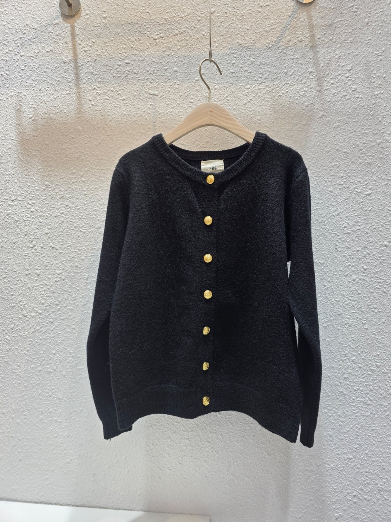 Cindy Gold Button Soft Knit Cardigan Free Size