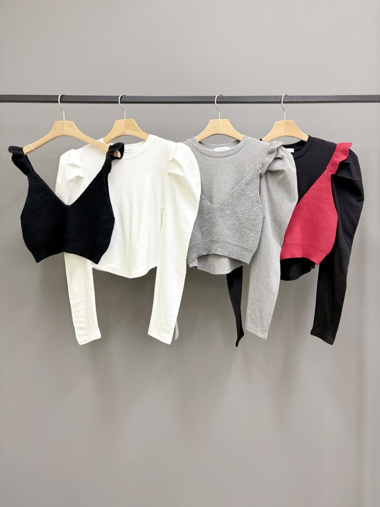 Romantic Layered Knit Ruffle Top