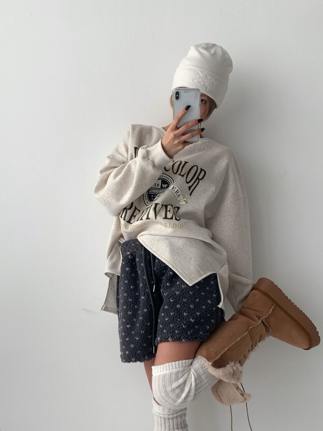 Watercolor Creatives Fleece-Lined Oversized Sweatshirt Vintage Collegiate Graphic Top - Luckyplanetusa
