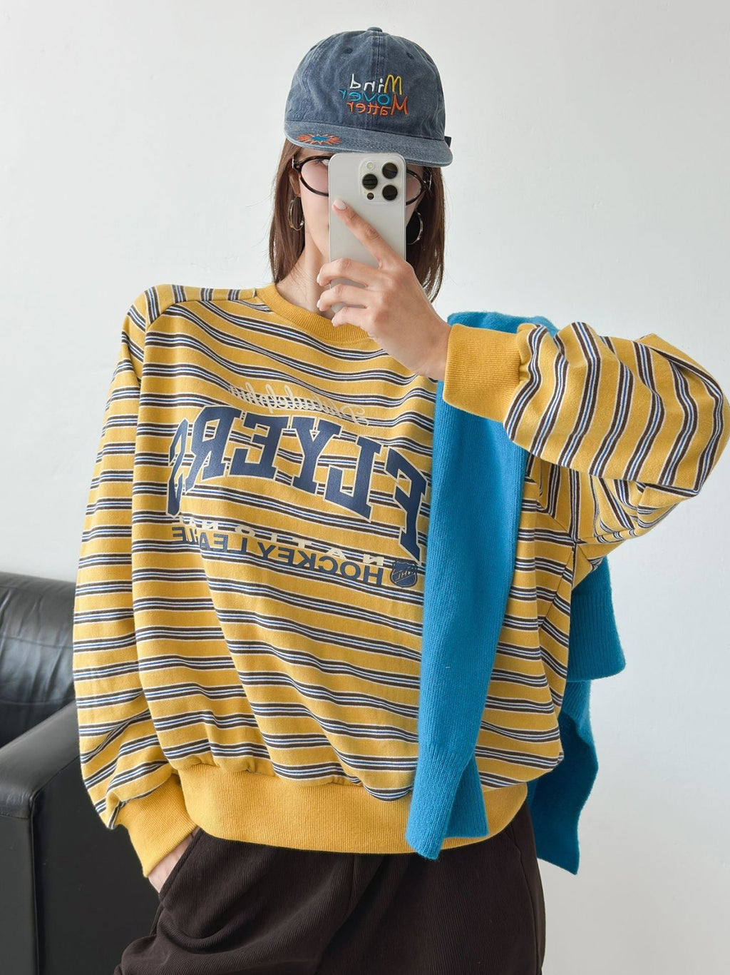 Philly Flyers Striped Cotton Sweatshirt