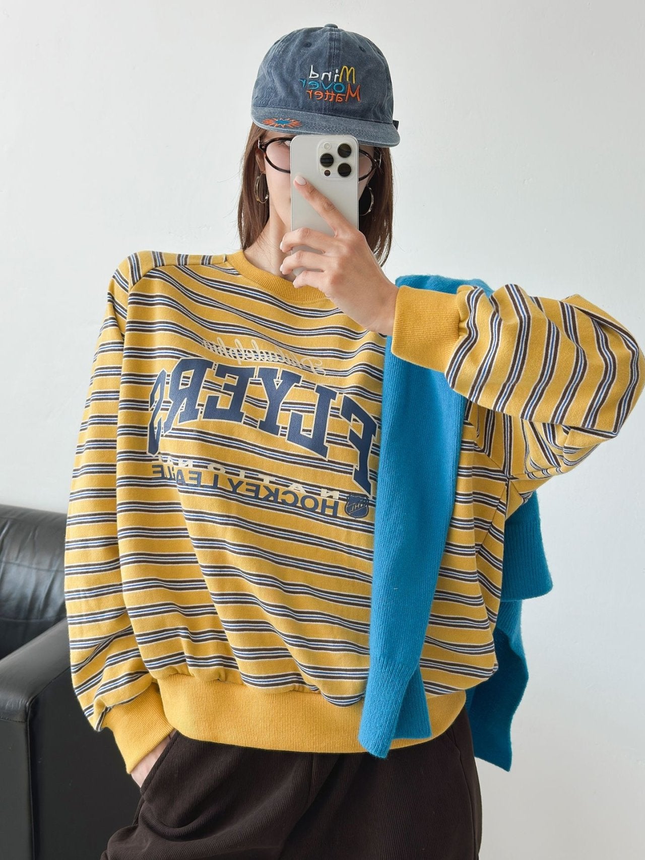 Philly Flyers Striped Cotton Sweatshirt