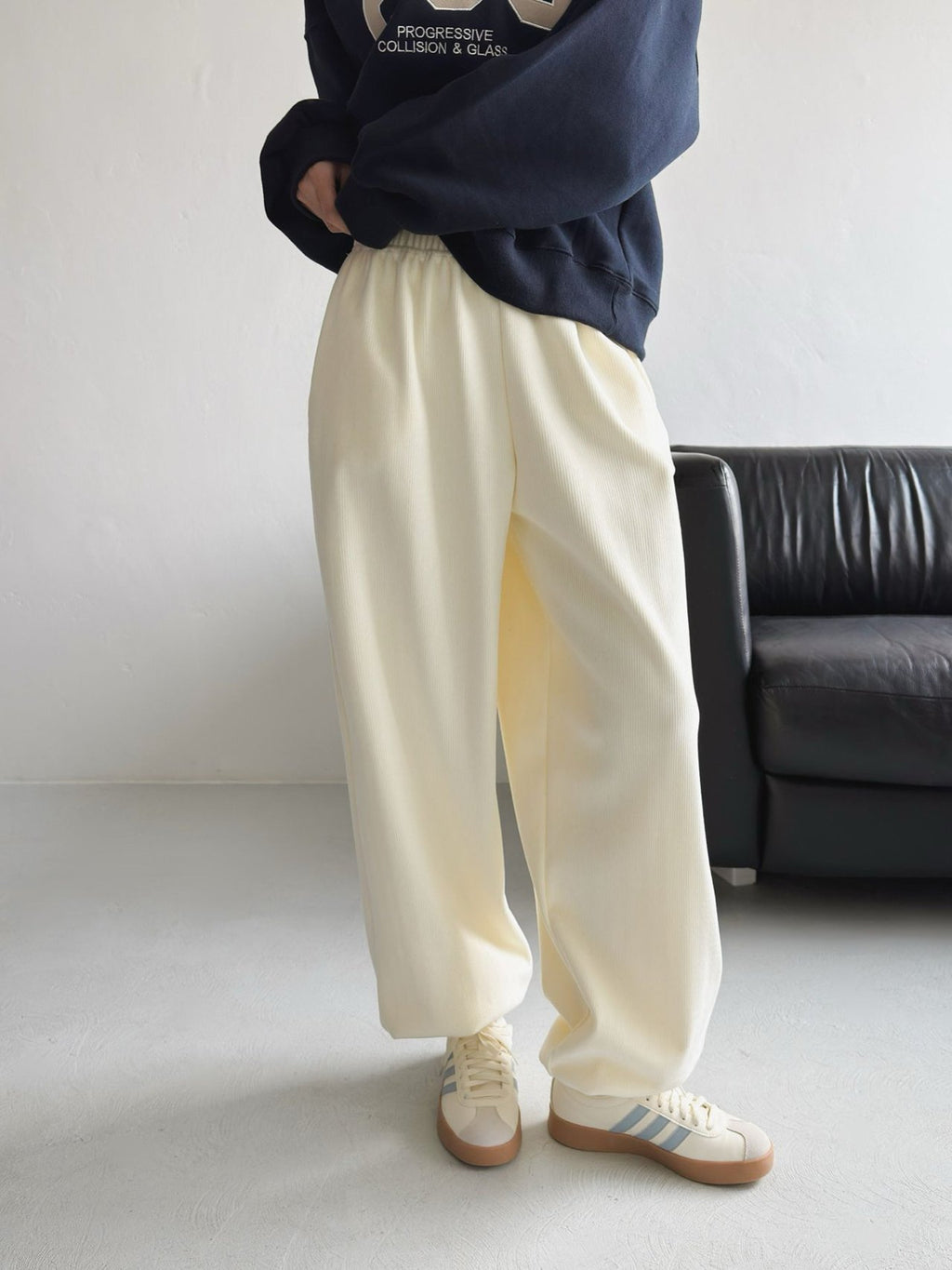Velvet Minky Fleece-Lined Jogger Pants Big Size Overfit