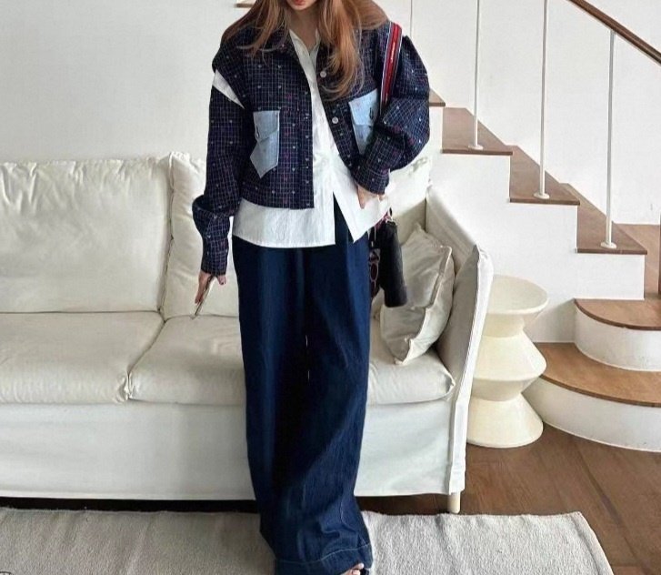 Heart Patch Denim Vest & Shirt Set - Luckyplanetusa