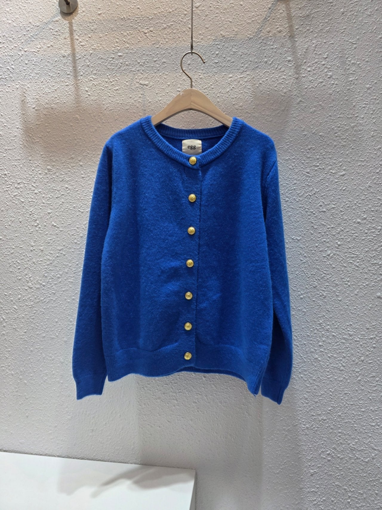 Cindy Gold Button Soft Knit Cardigan Free Size