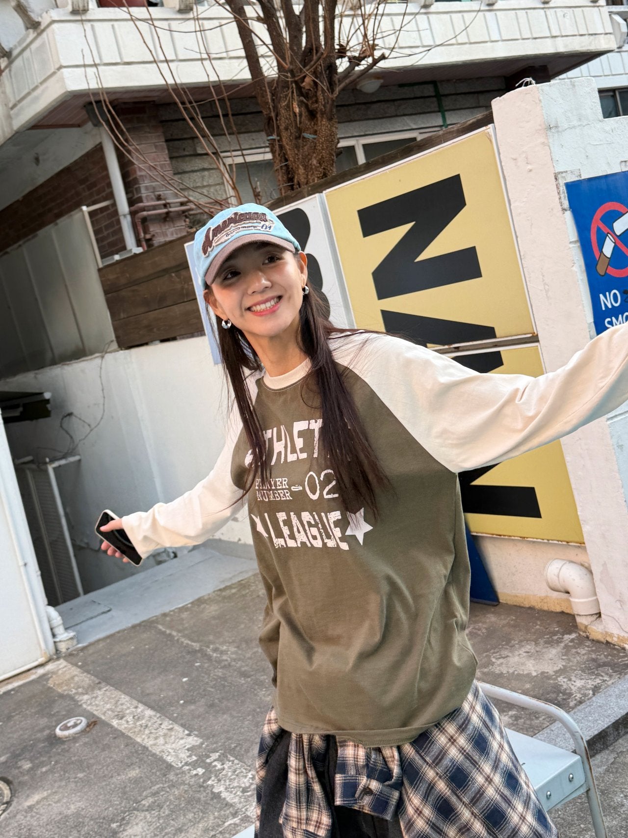 Vintage Athletic Raglan Long Sleeve Tee