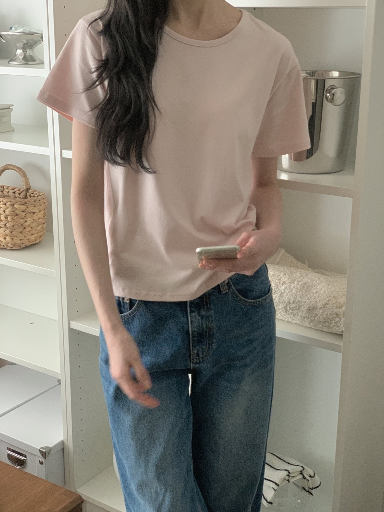 Soft Modal Basic Slim T-Shirt Made in Korea - Luckyplanetusa