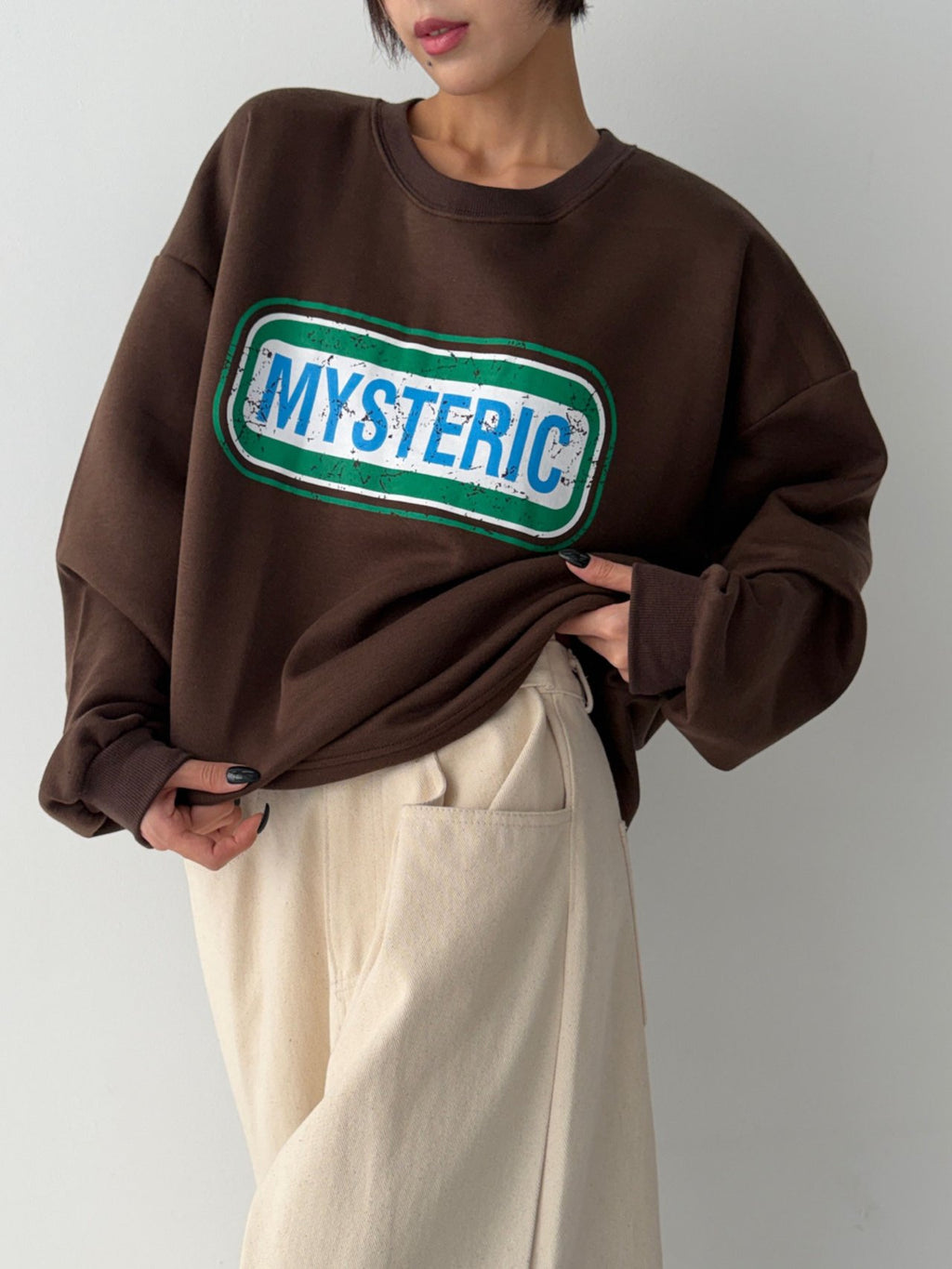 MYSTERIC Big-Size Overfit Sweatshirt