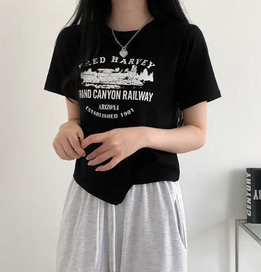 Grand Canyon Vintage Graphic Tee Made in Korea - Luckyplanetusa