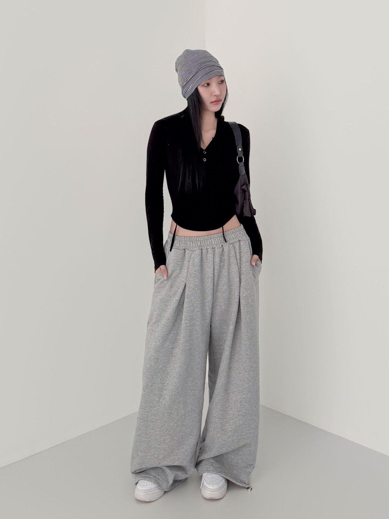 Soft Ease Wide Leg Cotton Pants Made in Korea