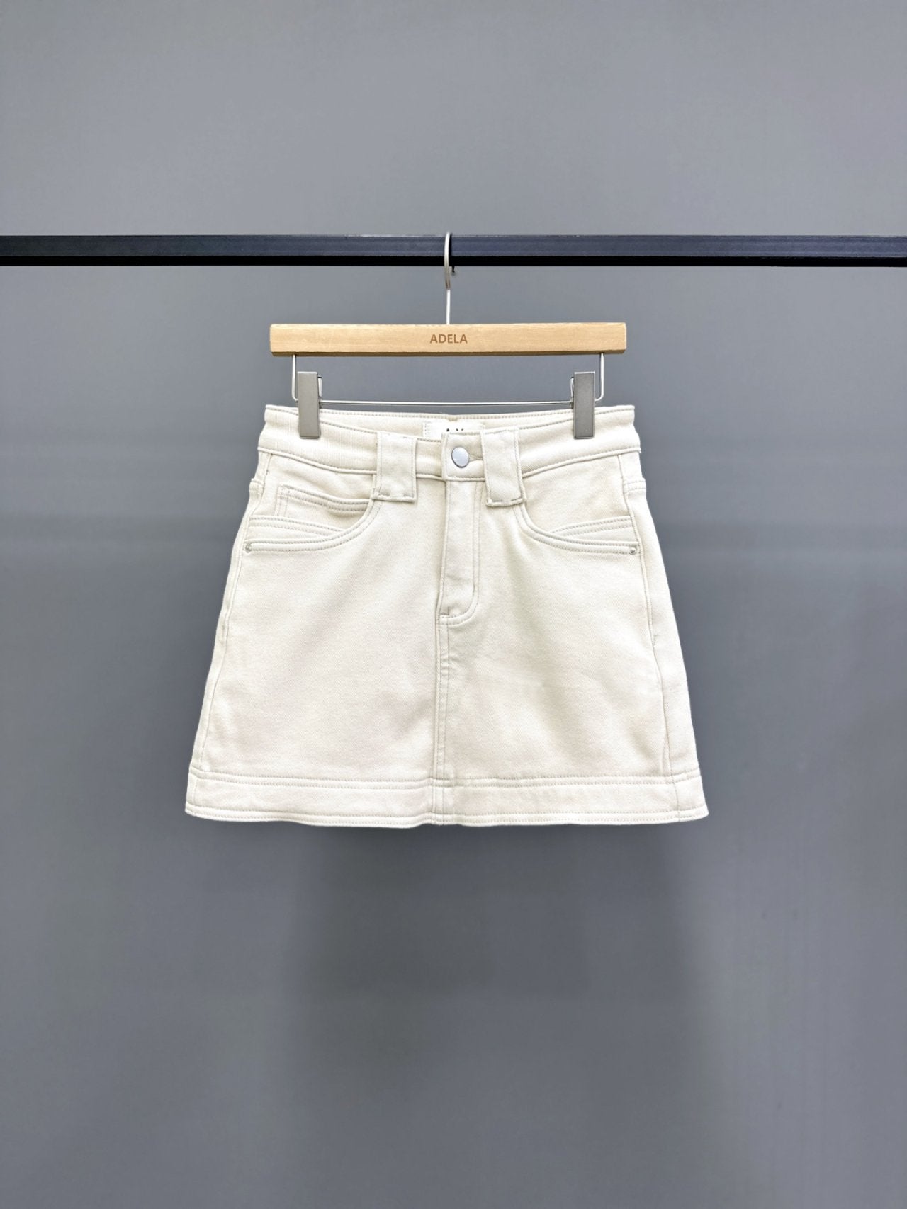 Cozy Fleece-Lined Daily Denim Skirt