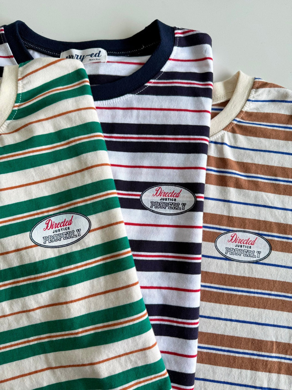 Directed Stripe Long Sleeve Tee Made in Korea - Luckyplanetusa