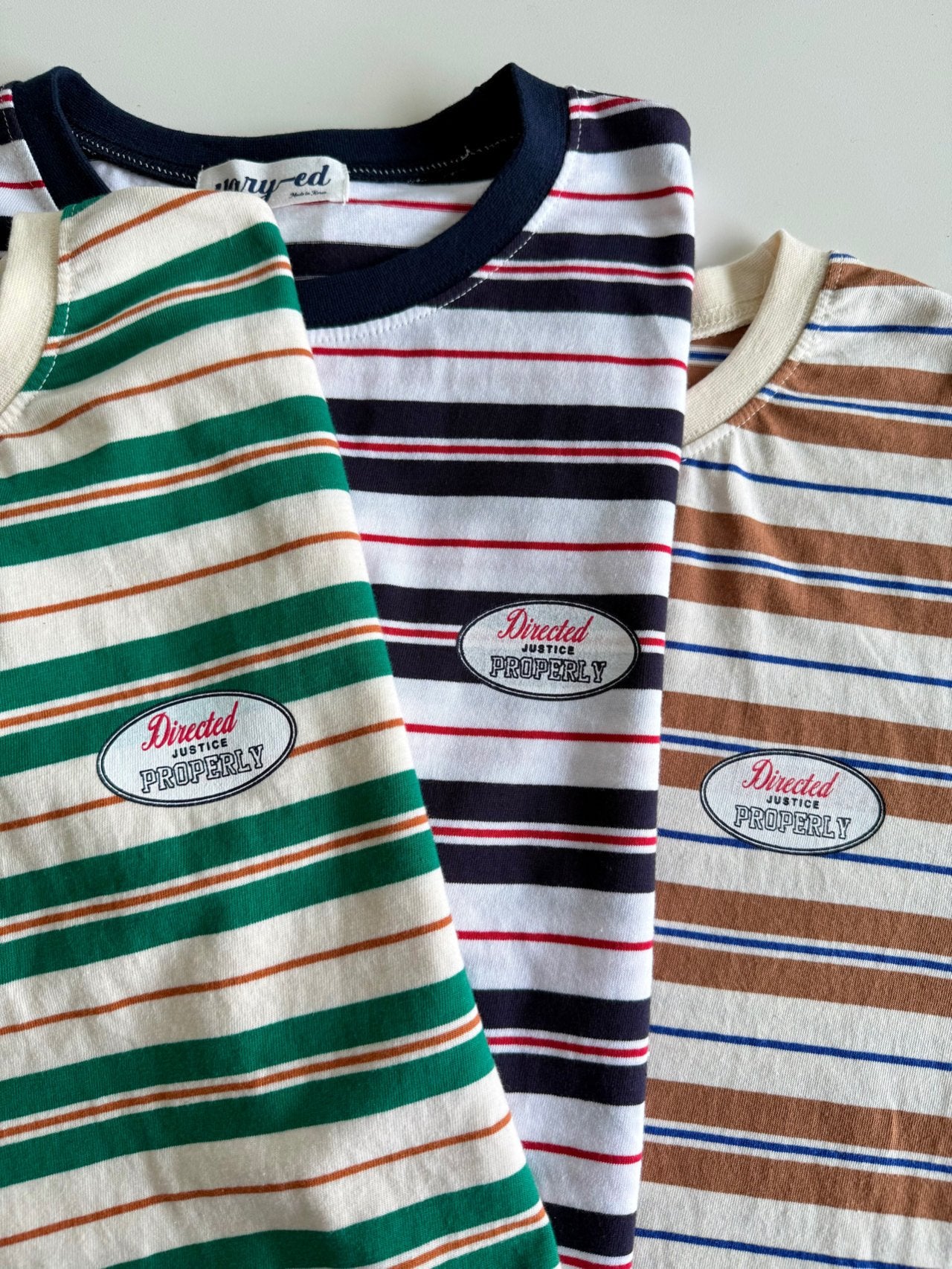 Directed Stripe Long Sleeve Tee Made in Korea - Luckyplanetusa