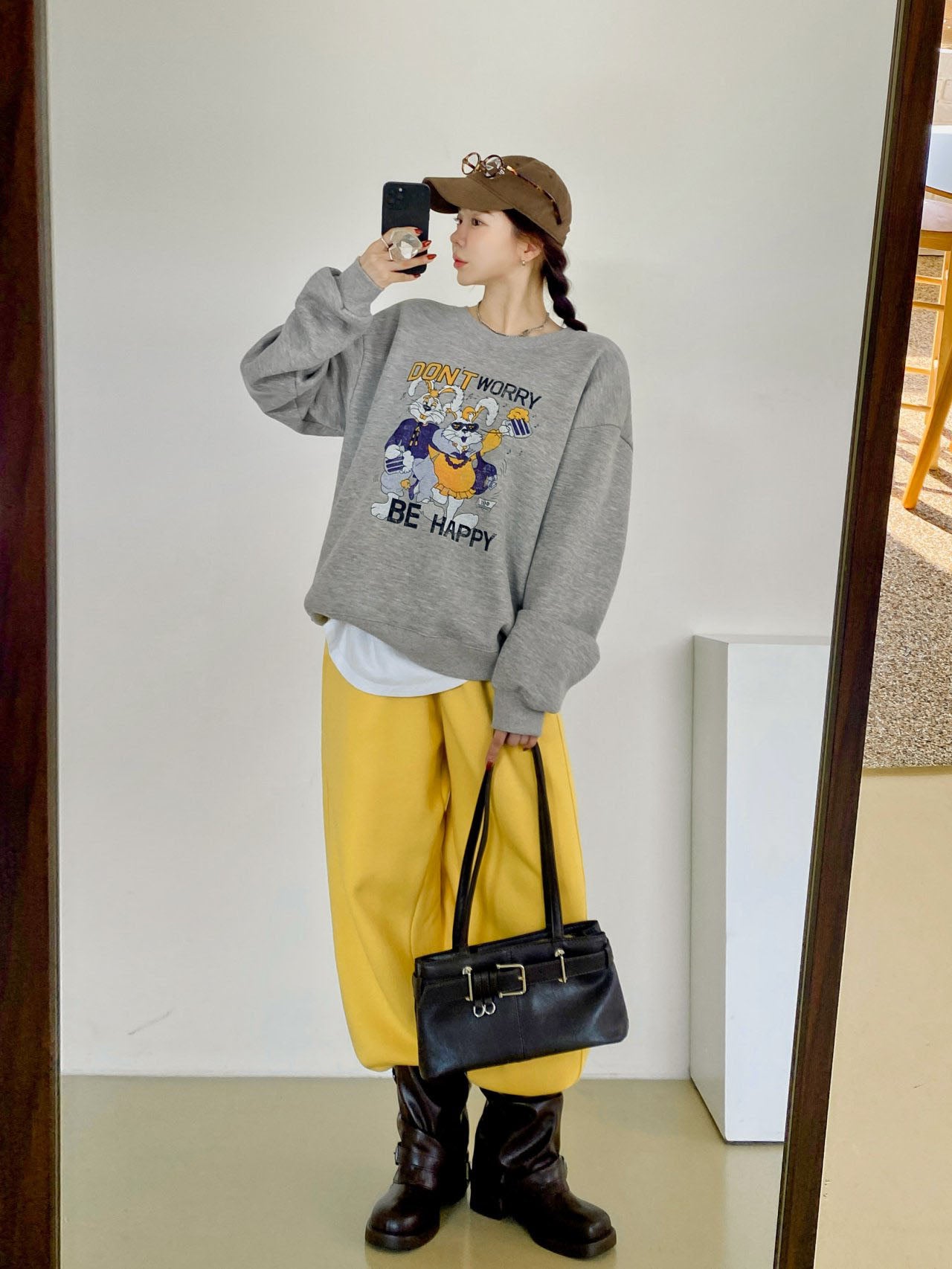 Don’t Worry Be Happy Dancing Bunny Sweatshirt