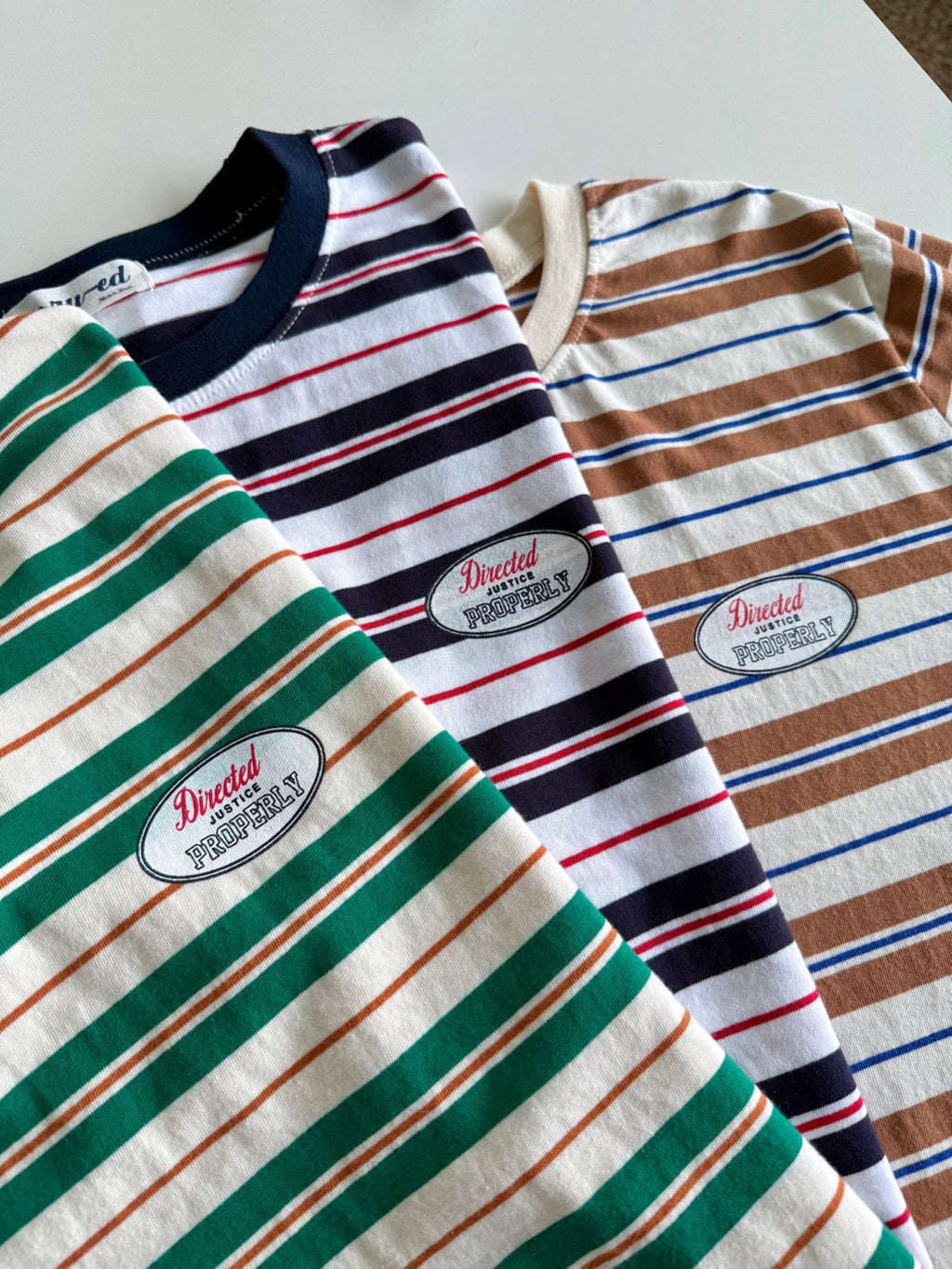 Directed Stripe Long Sleeve Tee Made in Korea - Luckyplanetusa