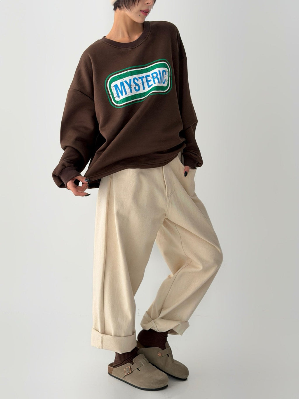 MYSTERIC Big-Size Overfit Sweatshirt