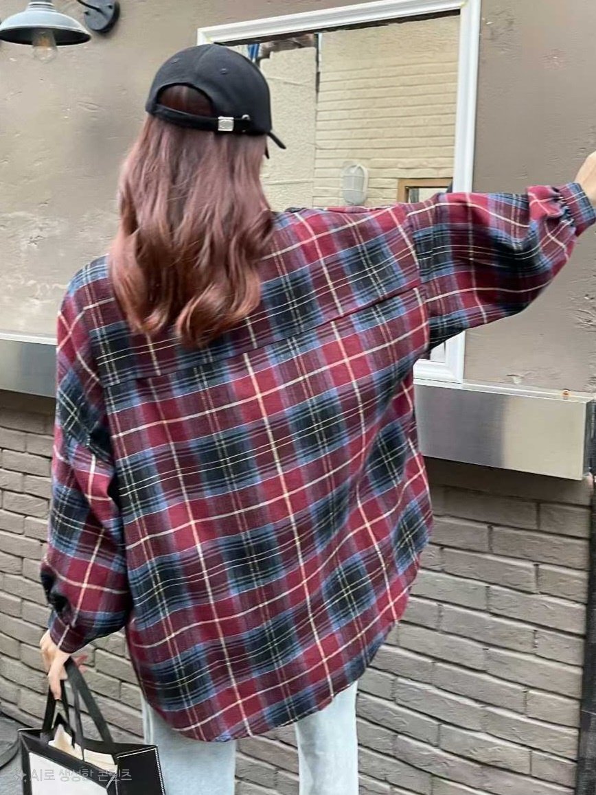 Vintage Soft Brushed Oversized Plaid Shirt
