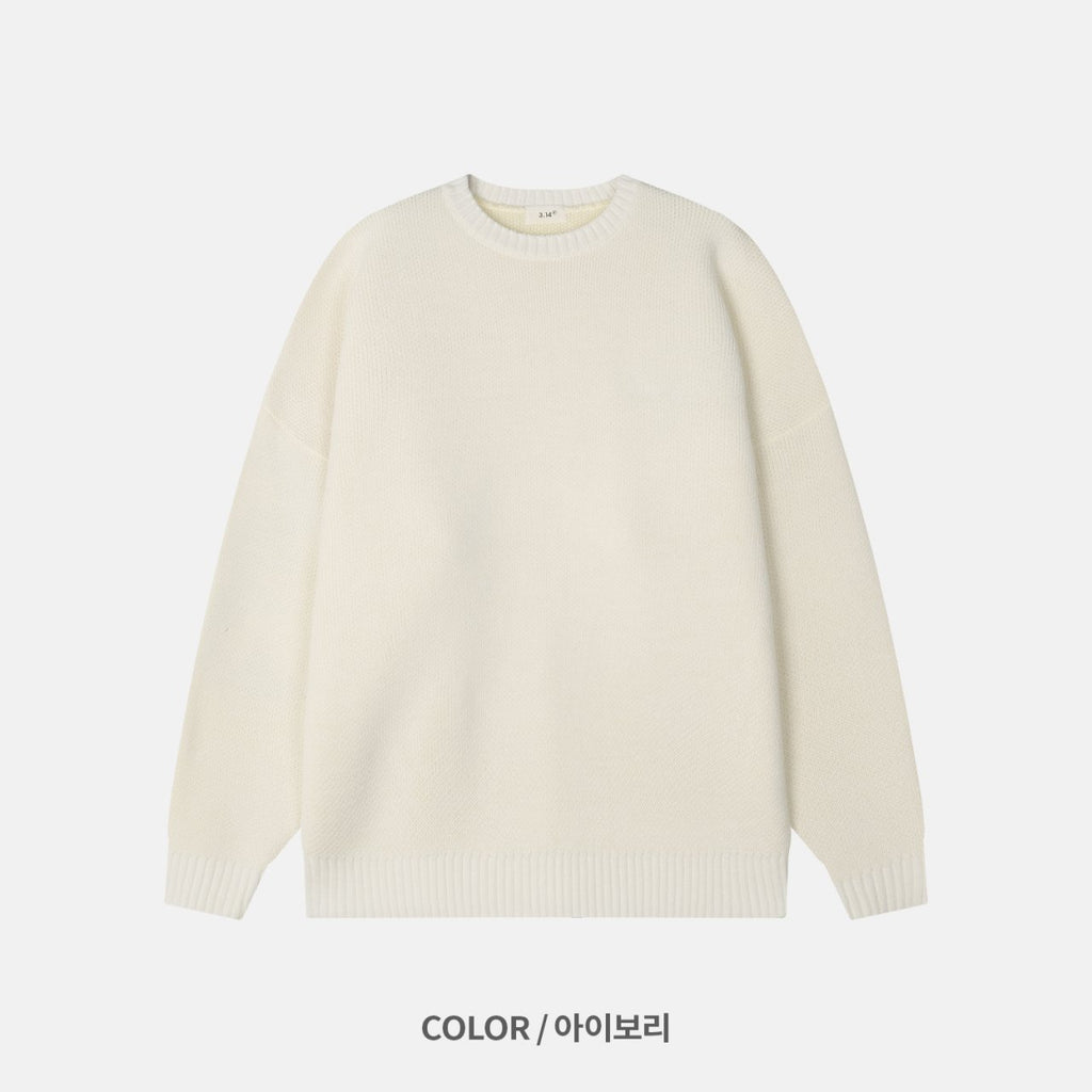 Following Hand-Brushed lettering Jacquard Knit Sweater Made in Korea