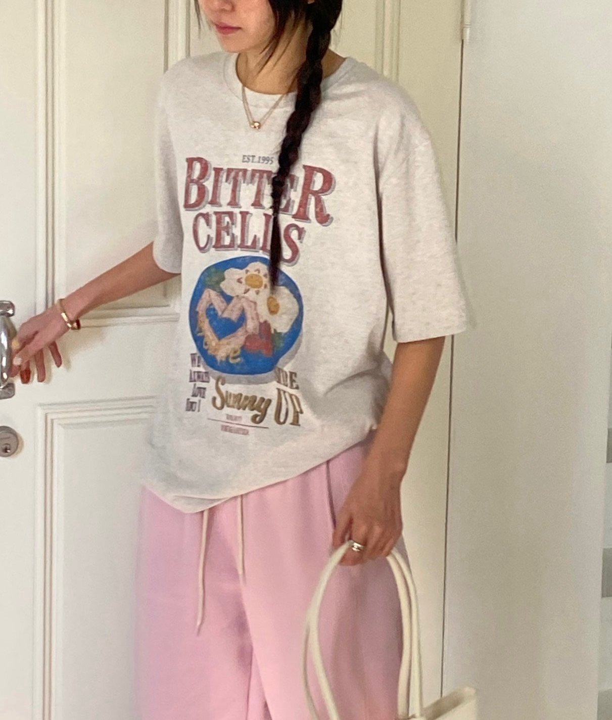 Bitter Cells Washed Cotton Lounge Tee Made in Korea - Luckyplanetusa