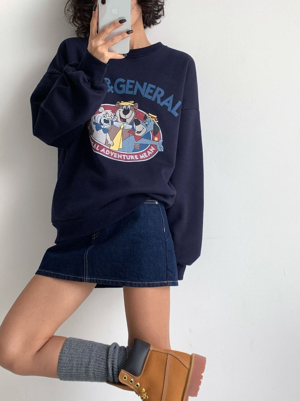 Mill & General Retro Cartoon Sweatshirt – Oversized Fit