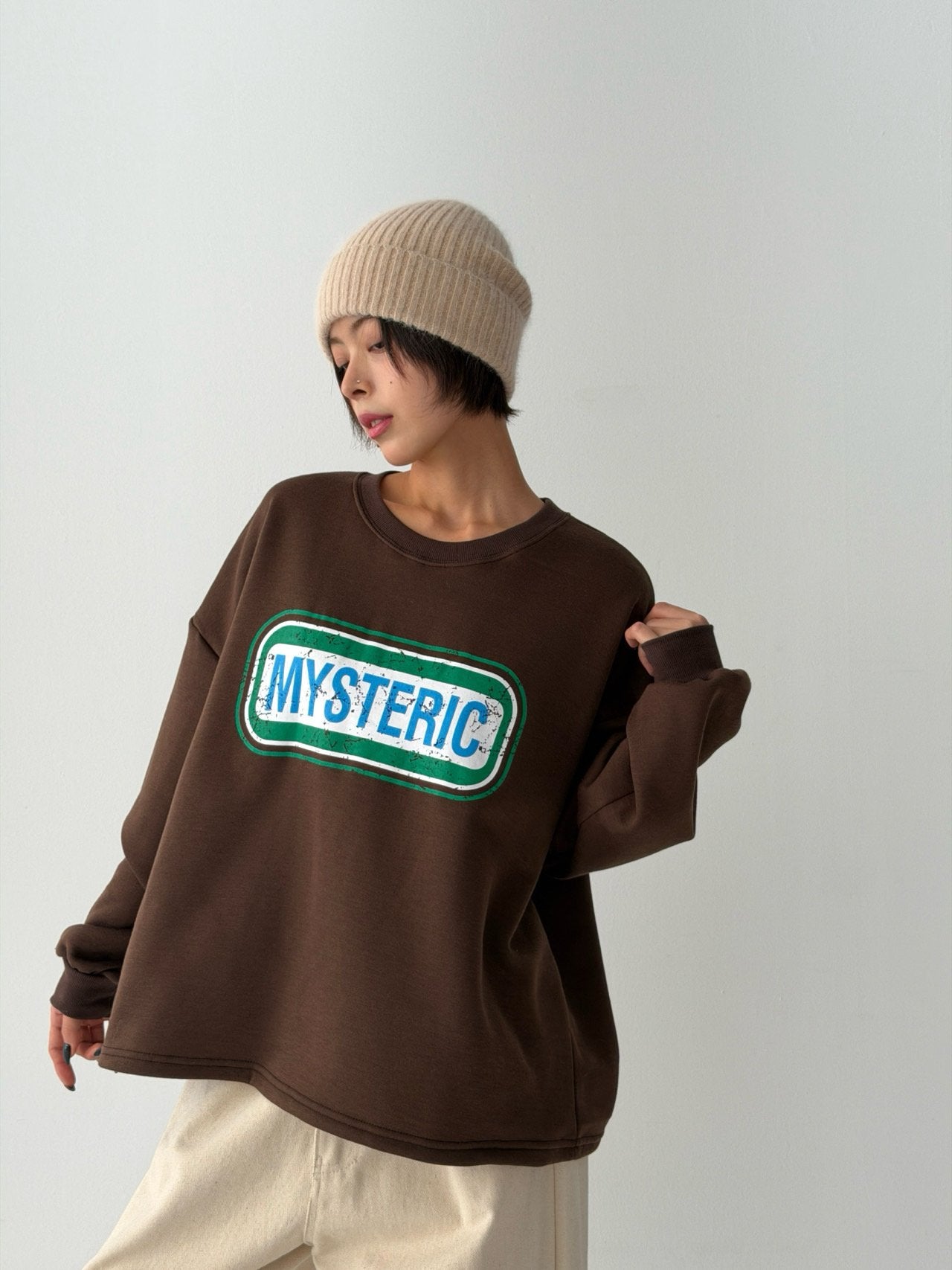 MYSTERIC Big-Size Overfit Sweatshirt