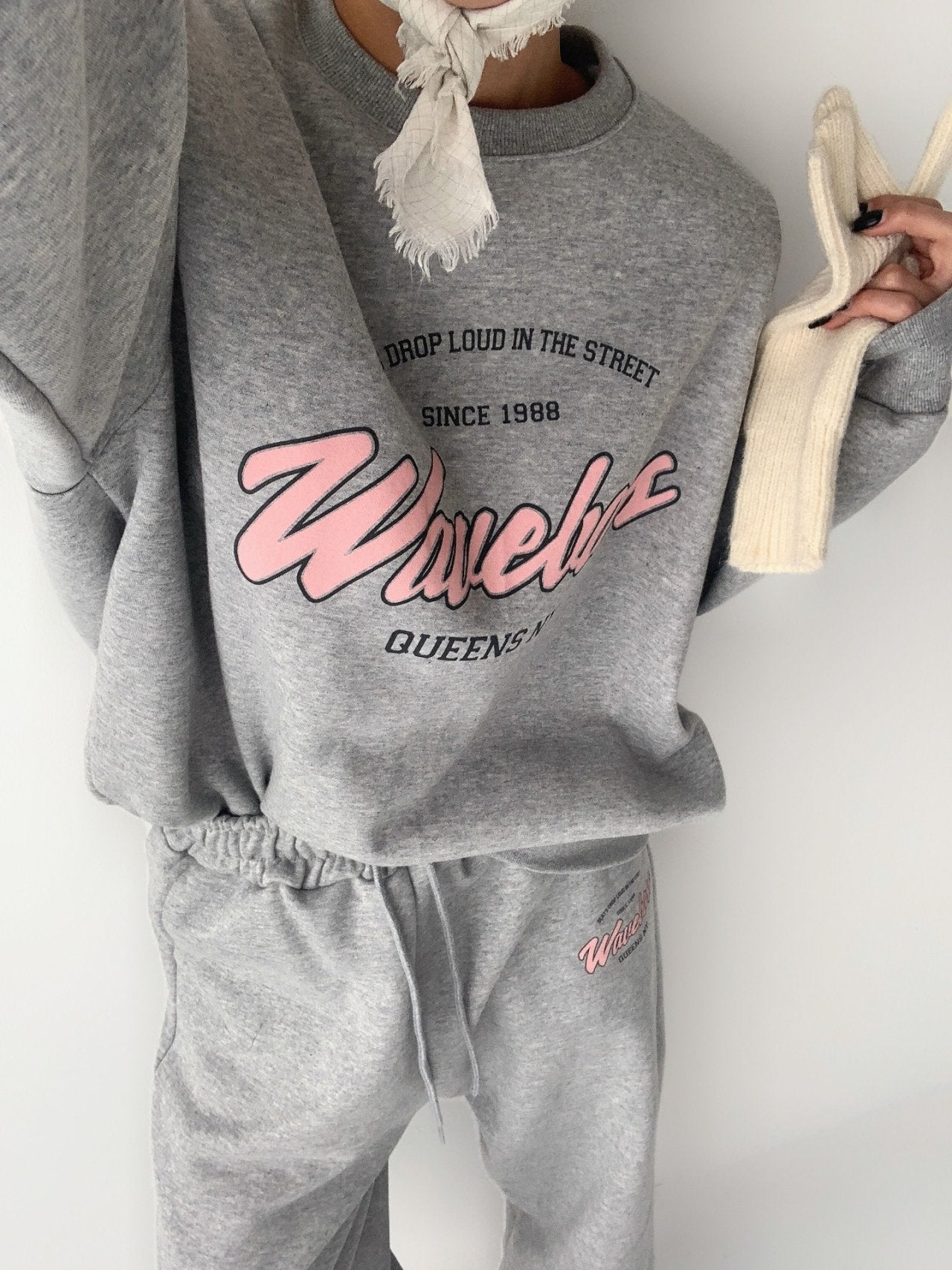 Wavebass Fleece-Lined Sweat Set – Top & Bottom (Unisex Fit) Cozy Daily Loungewear Set