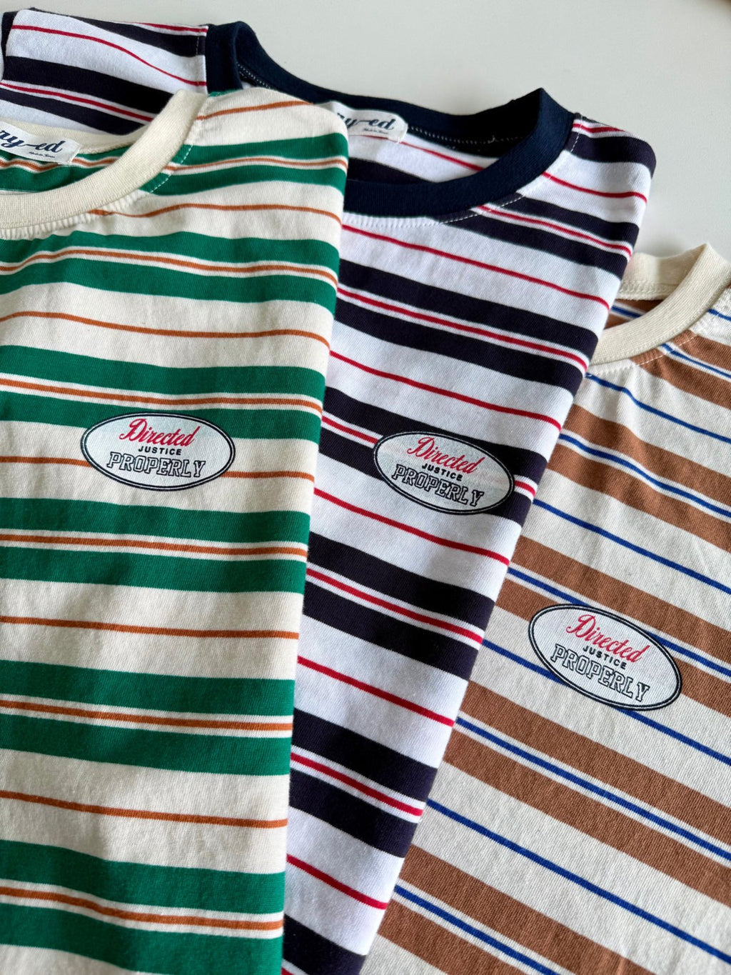 Directed Stripe Long Sleeve Tee Made in Korea - Luckyplanetusa