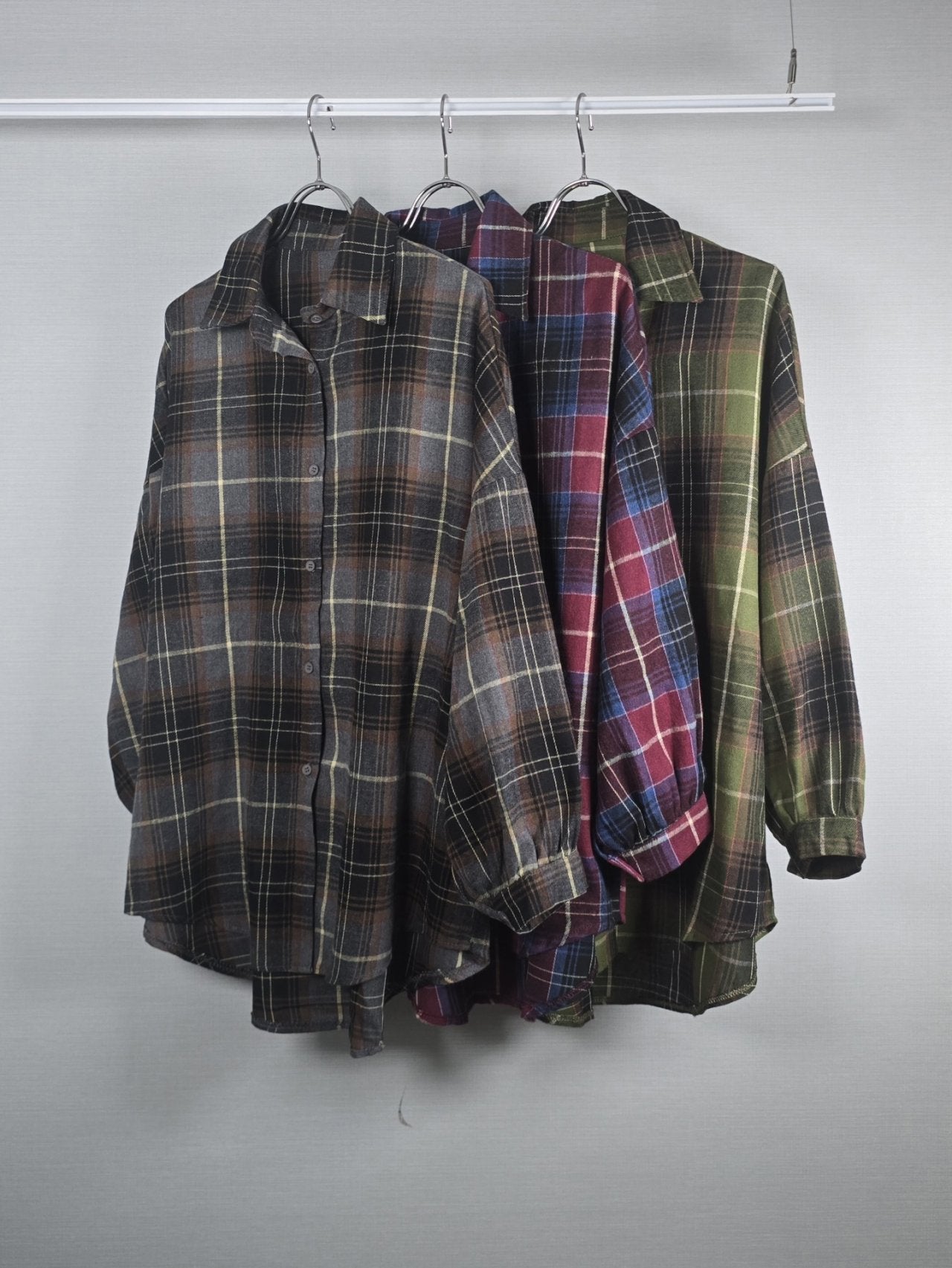 Vintage Soft Brushed Oversized Plaid Shirt