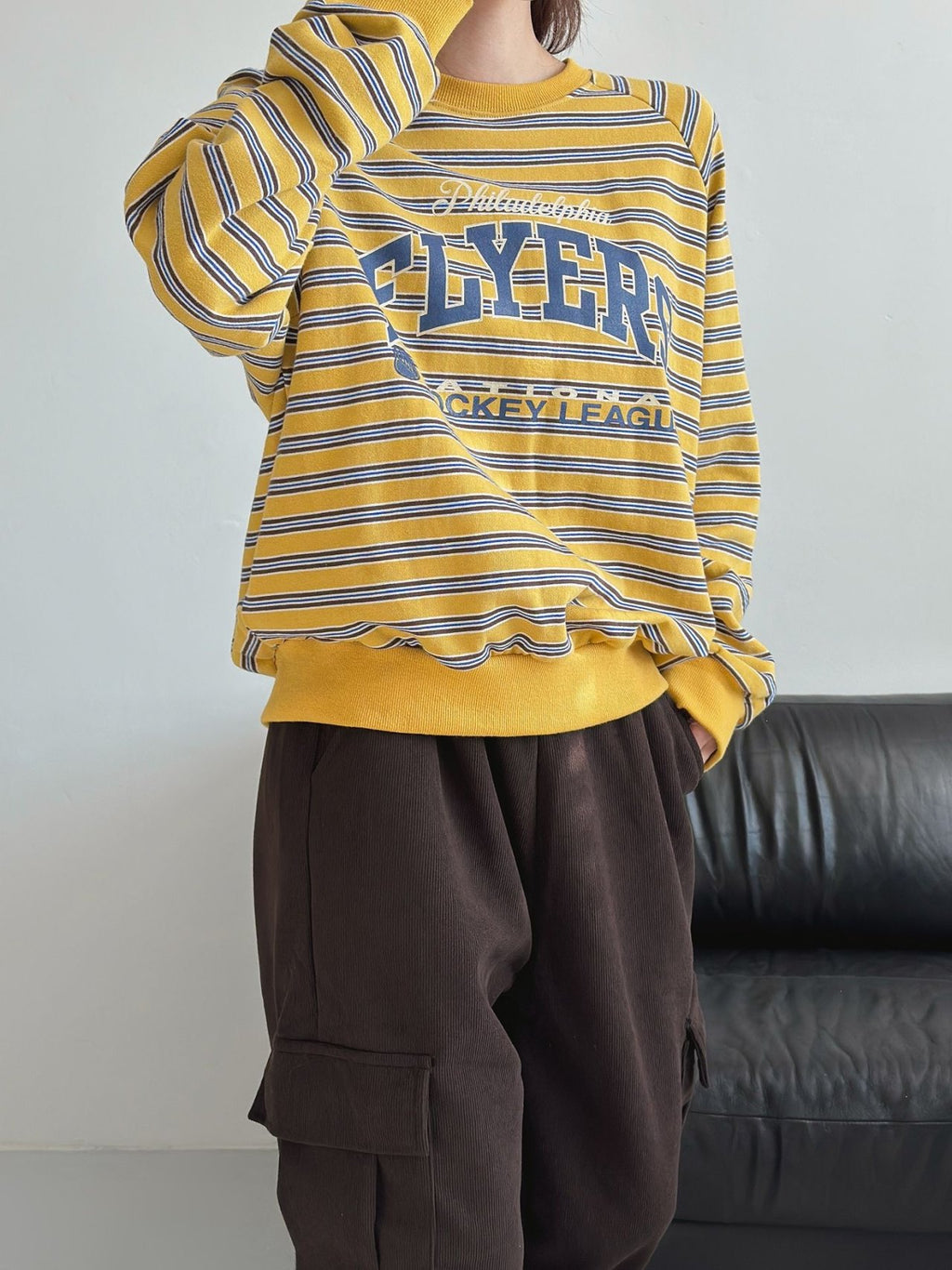 Philly Flyers Striped Cotton Sweatshirt