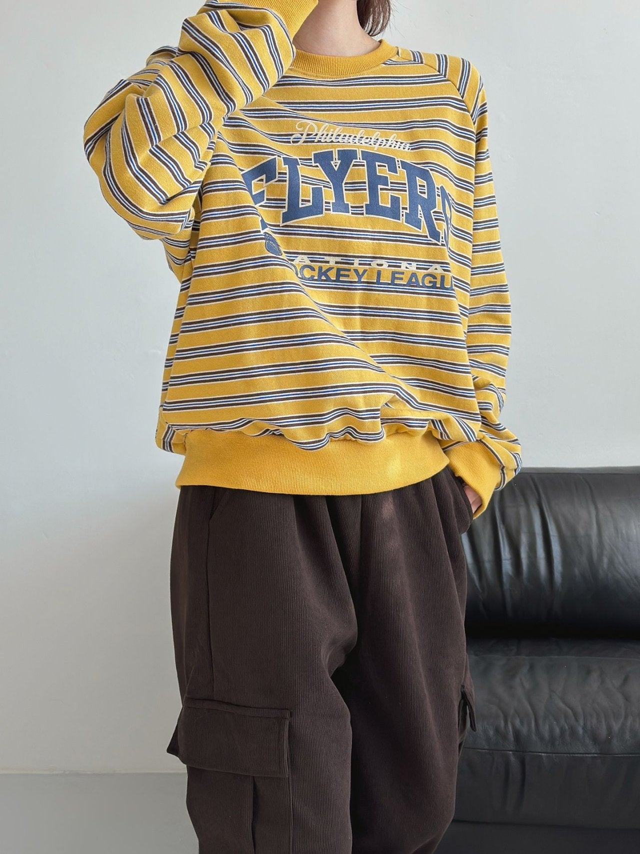 Philly Flyers Striped Cotton Sweatshirt