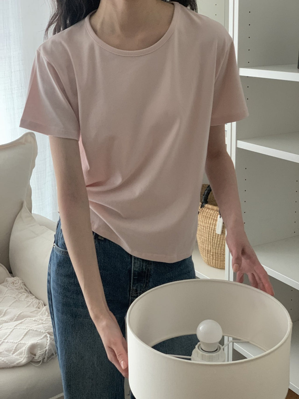 Soft Modal Basic Slim T-Shirt Made in Korea - Luckyplanetusa